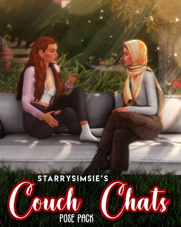 Sims 4 Couch Chats pose pack