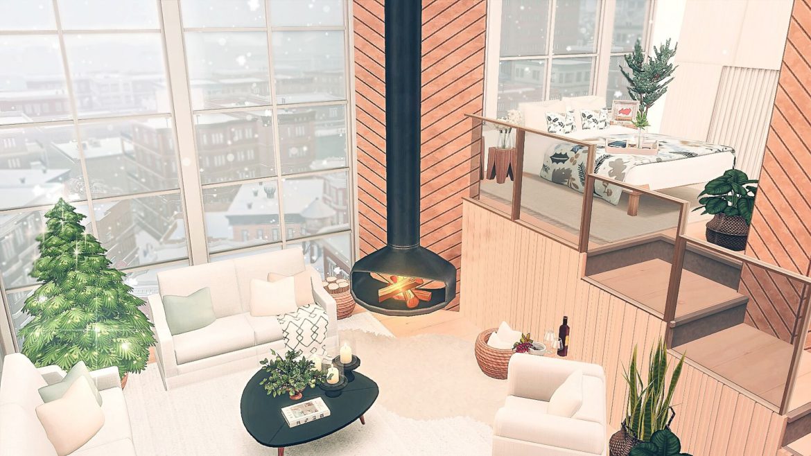 Sims 4 cozy winter apartment