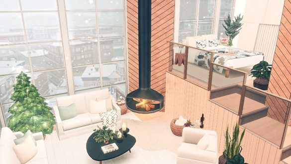 Sims 4 cozy winter apartment