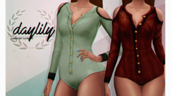 Sims 4 daylily buttoned bodysuit