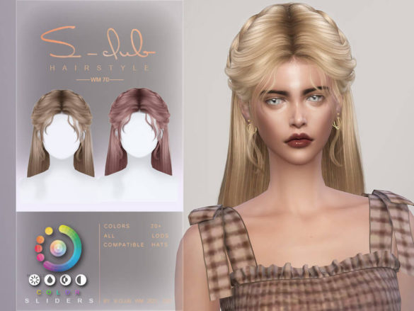 Sims 4 Elegante long hair with twist braid