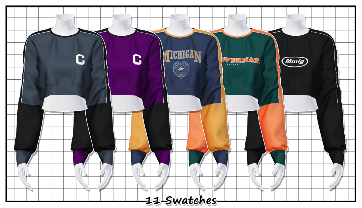 eleven sweater new mesh all lods 11 swatches hq