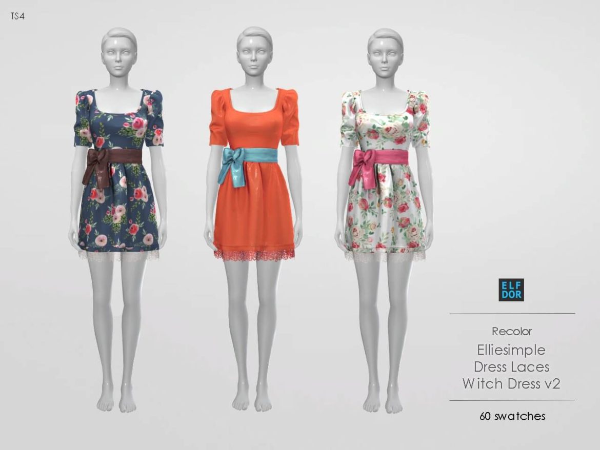 Sims 4 elliesimplee lace witch dress v2 rc 60