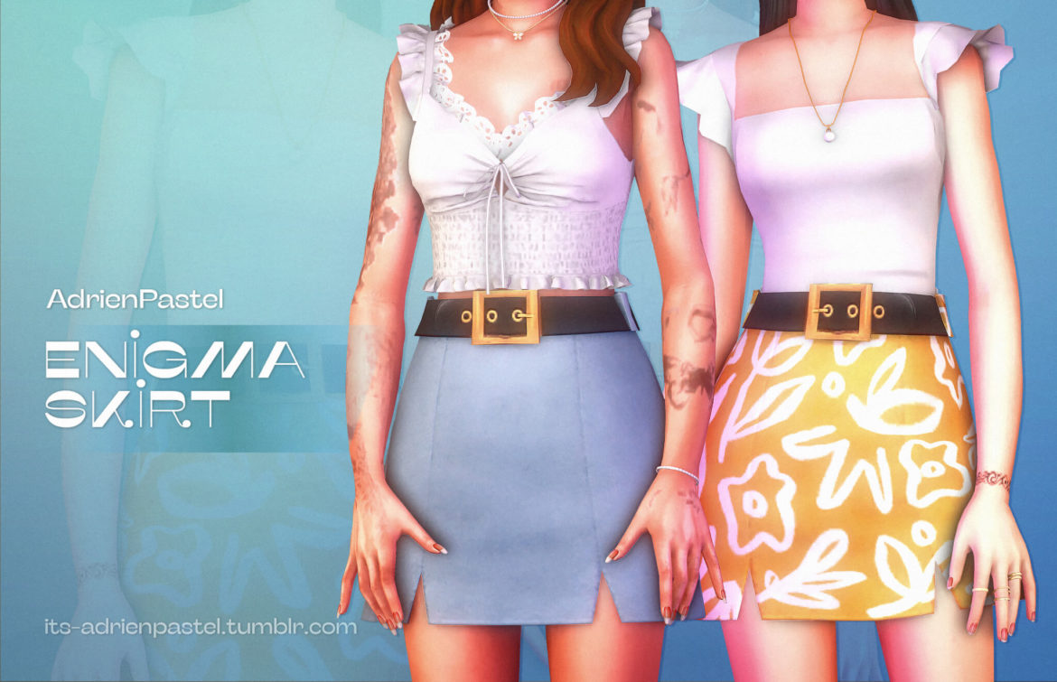 Sims 4 enigma denim skirt female frame 24 swatches