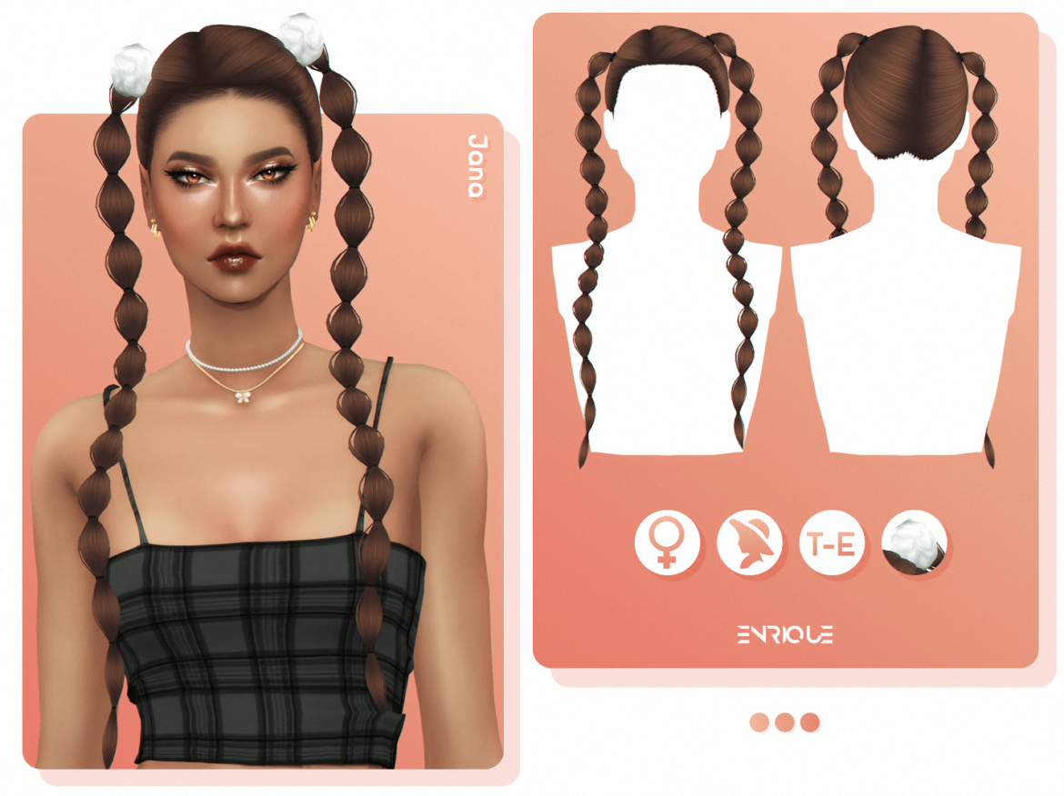 Sims 4 enriques4 jana hair