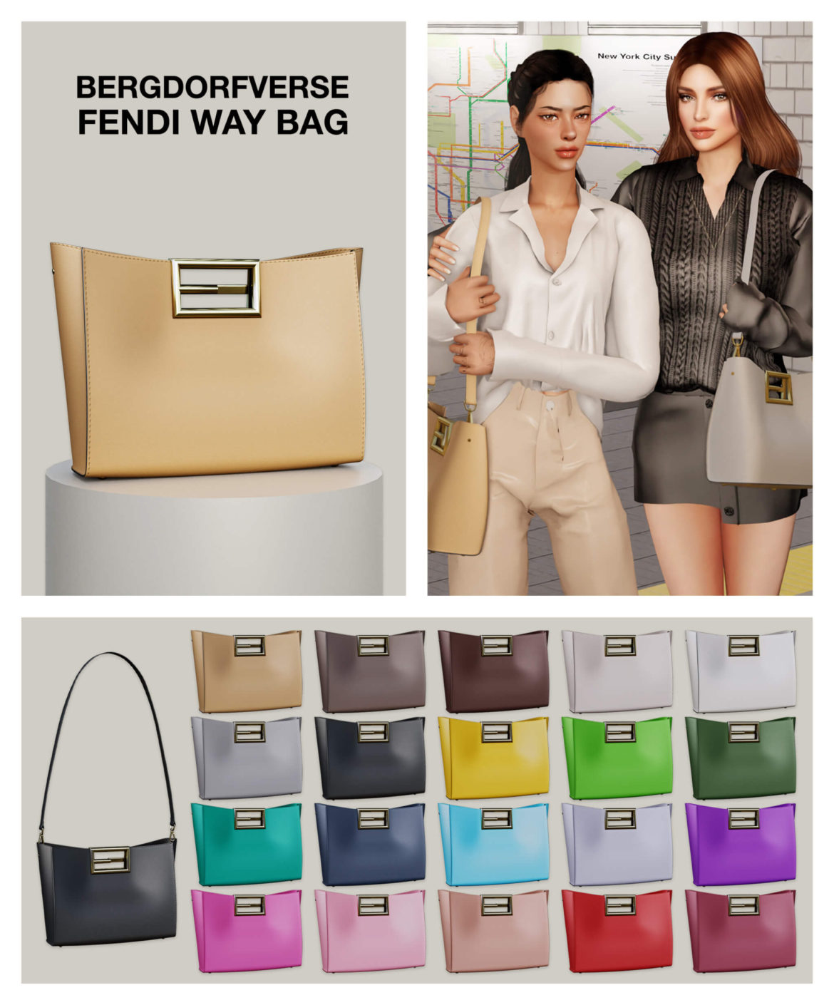 Sims 4 fendi way bag