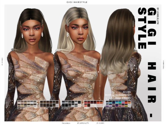 Sims 4 Gigi Hairstyle by Leah Lillith