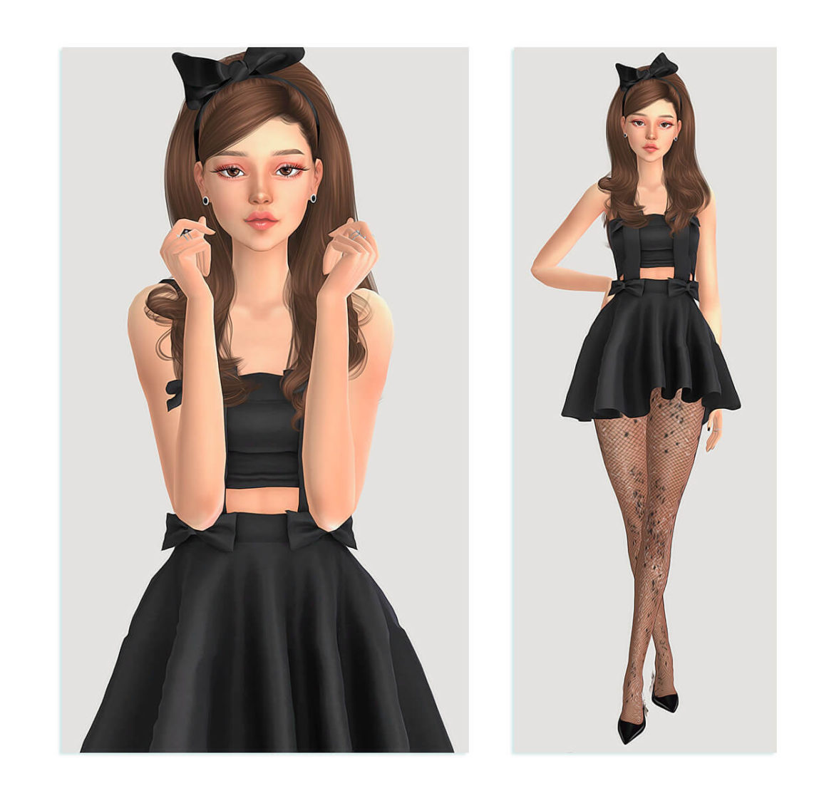 Sims 4 hair tsr bow tsr earrings tsr