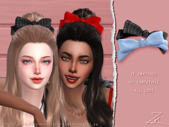 Sims 4 Head Bow by _zy at TSR