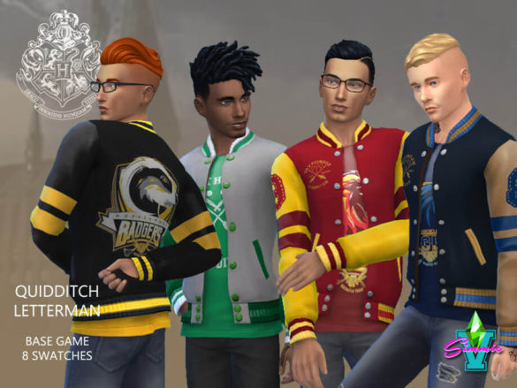 Sims 4 Hogwarts Quidditch Letterman by SimmieV