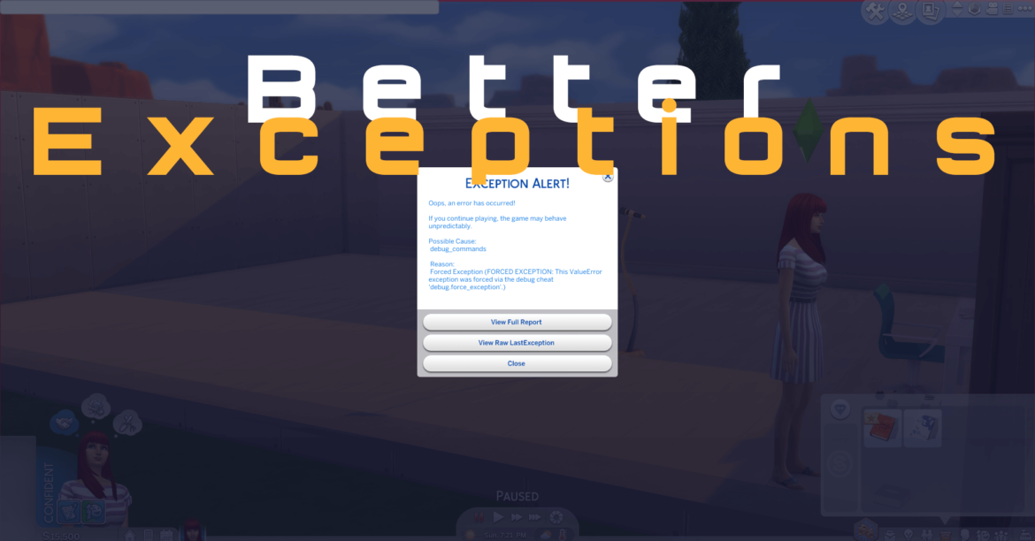 IN-GAME EXCEPTION REPORT TRACKS MOST EXCEPTIONS