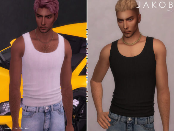 Sims 4 jakob top classic tank top new mesh hq