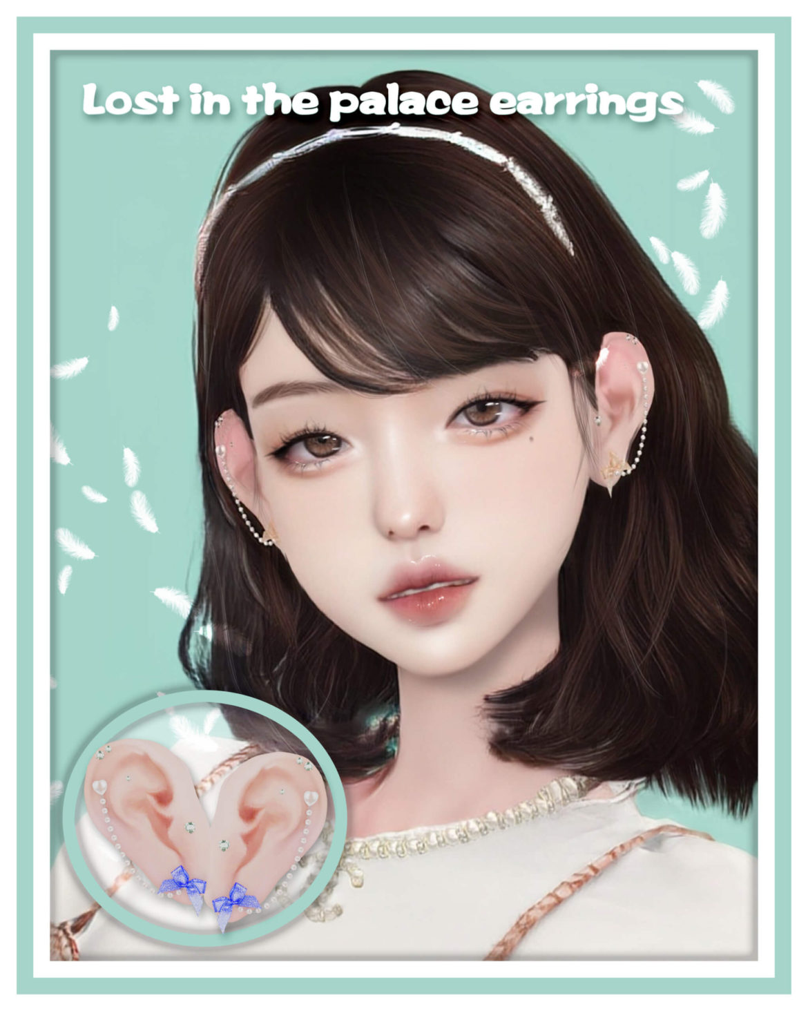 Sims 4 kikiwlost in the palace earrings new mesh 5