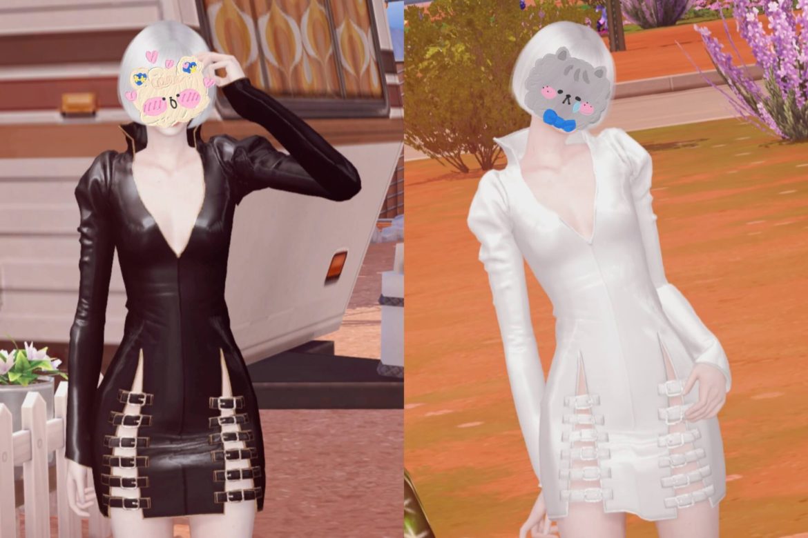 Sims 4 leather dress