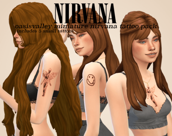 Sims 4 miniature nirvana tattoo pack