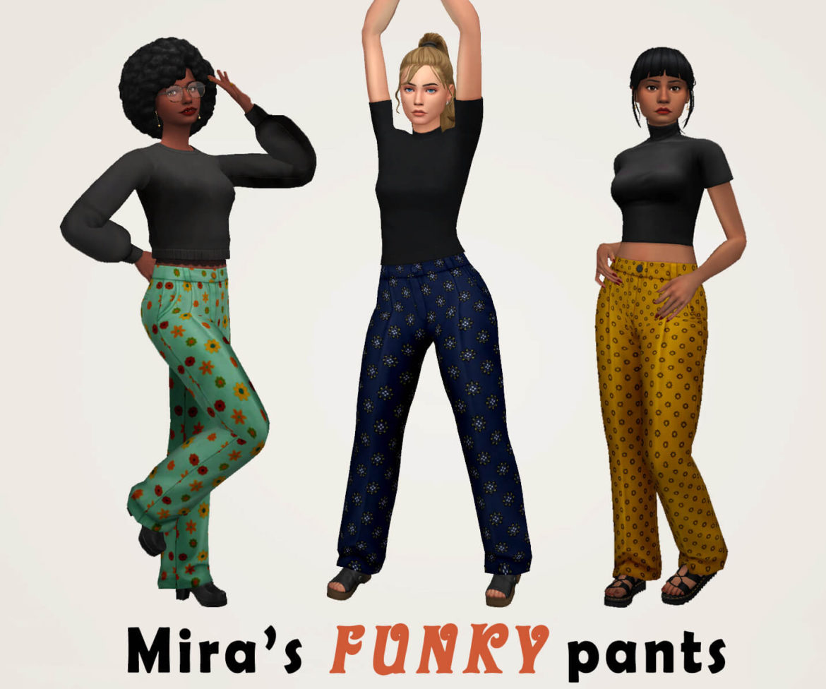 Sims 4 Miras FUNKY pants - Best Sims Mods