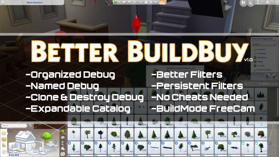 ORGANIZED DEBUG BETTER FILTERS EXPANDABLE