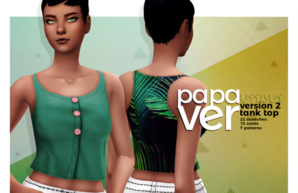 Sims 4 papaver version two cropped tank top
