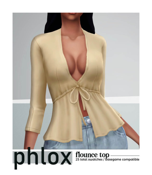 Sims 4 phlox flounce top
