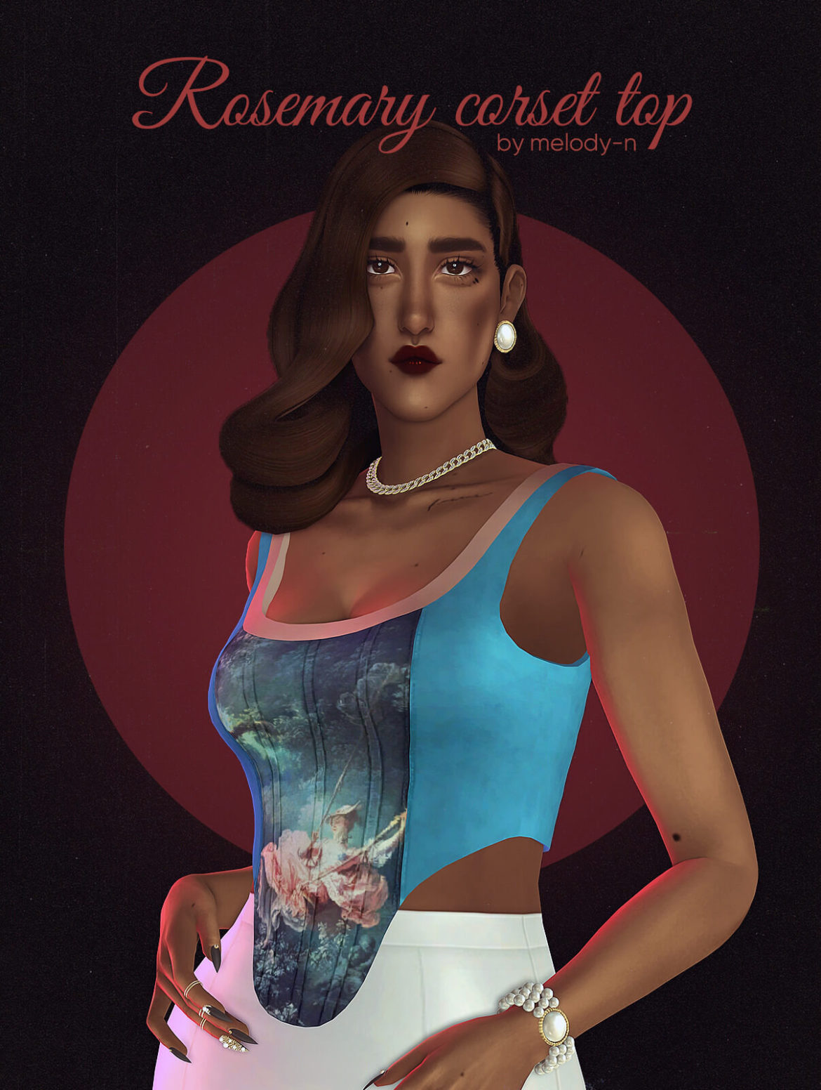 Sims 4 rosemary corset top