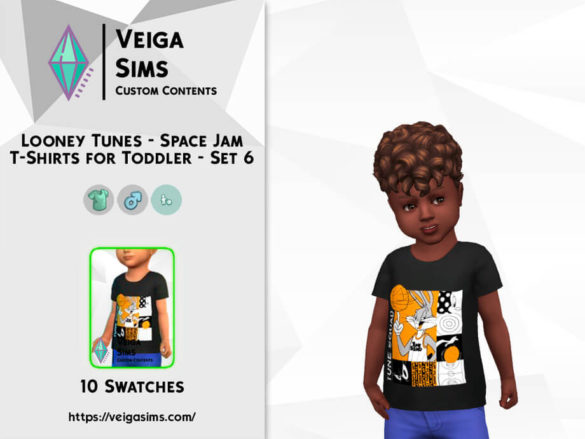 Space Jam T-Shirts for Toddler – Set 6