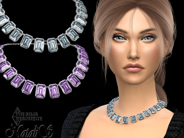 Statement square cut crystal necklace by NataliS