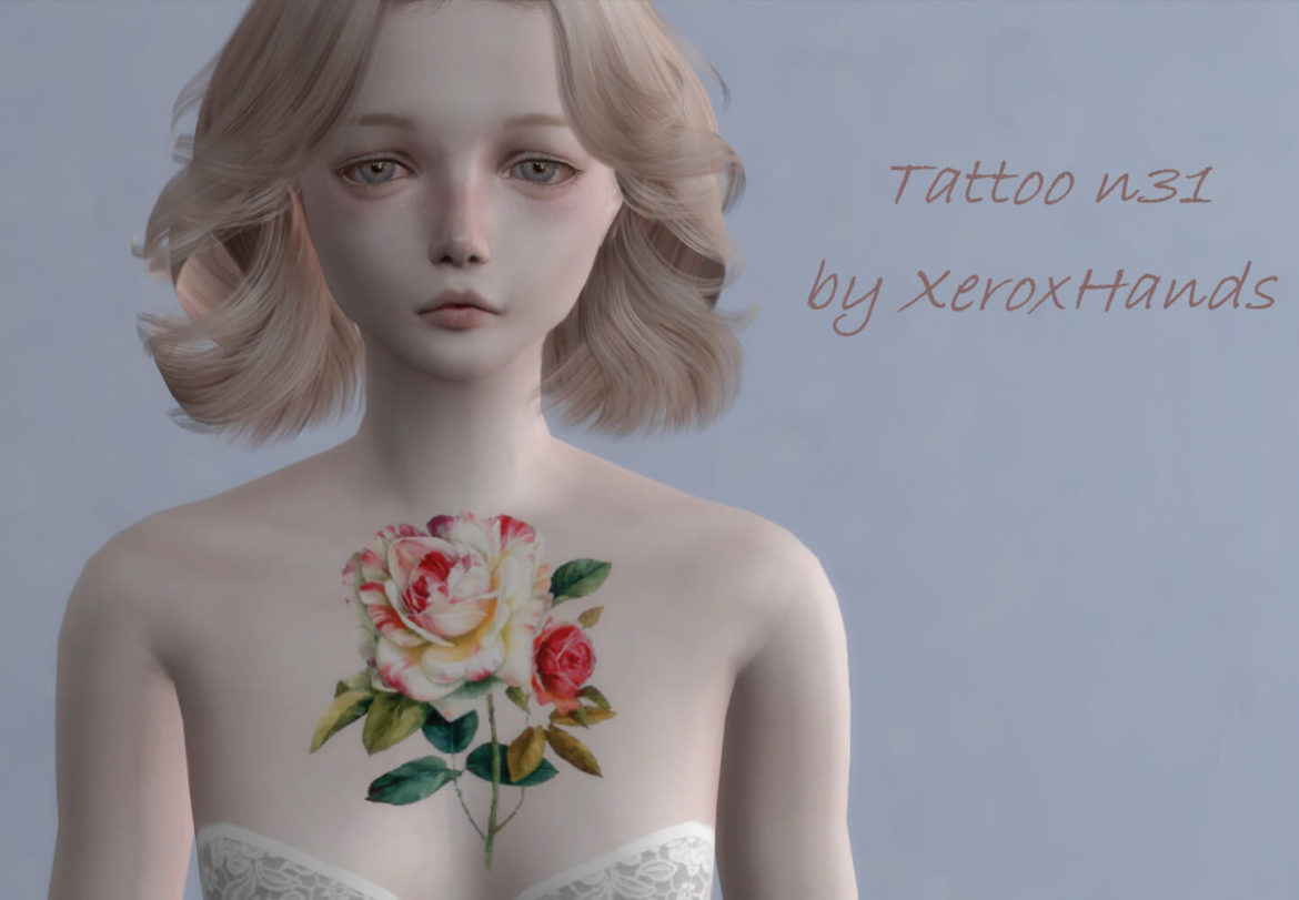 Sims 4 tattoo n31 all genders teen hq compatible dl