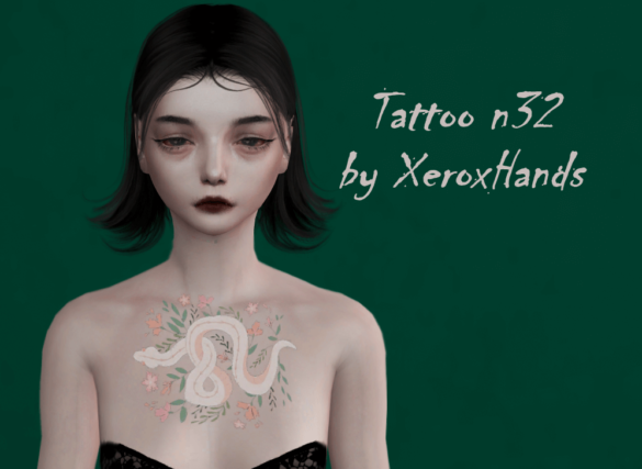 Sims 4 tattoo n32 all genders teen hq compatible dl