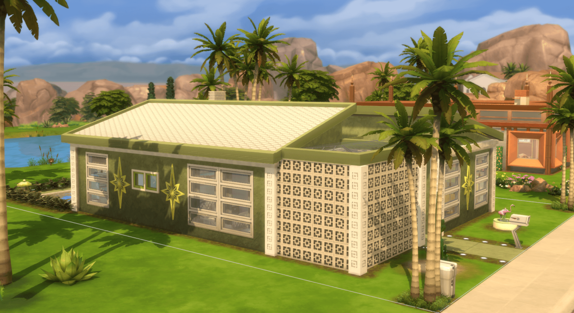 Sims 4 The Palm Shadow – Mid-Century Modern Home