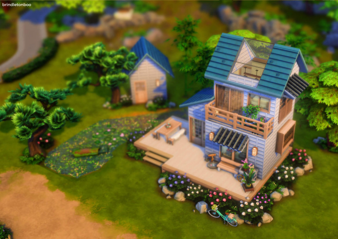 Sims 4 tiny japandi home this is the non holiday