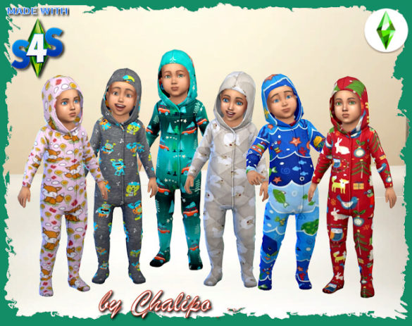 Sims 4 Toddler overalls for Christmas at All 4 Sims