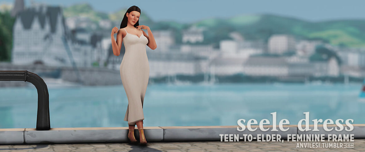 Sims 4 ts4 seele dress jumper skirt by sforzinda