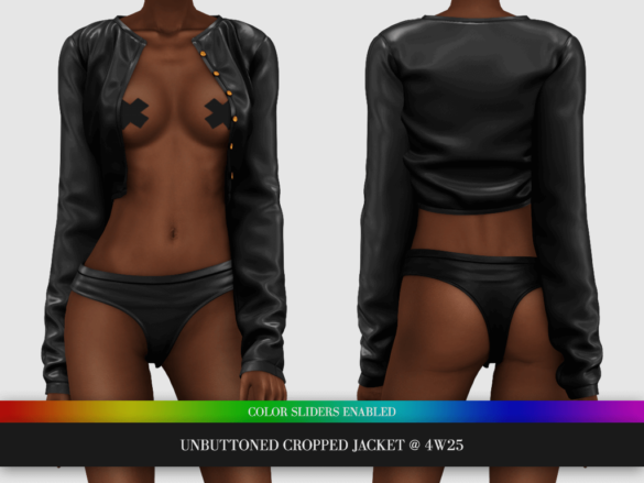 Sims 4 unbuttoned cropped jacket