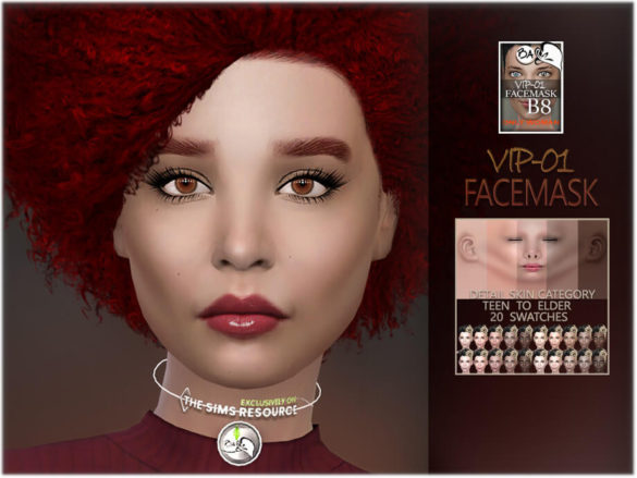 Sims 4 VIP-01 Facemask by BAkalia at TSR