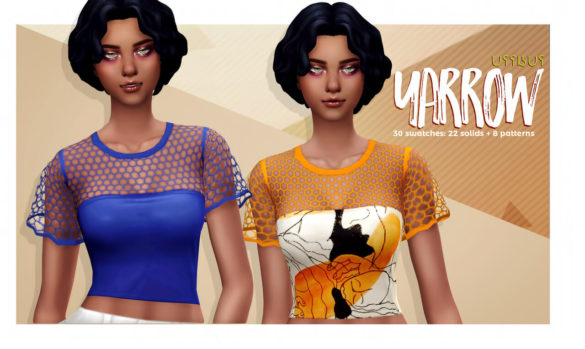 Sims 4 yarrow mesh crop top