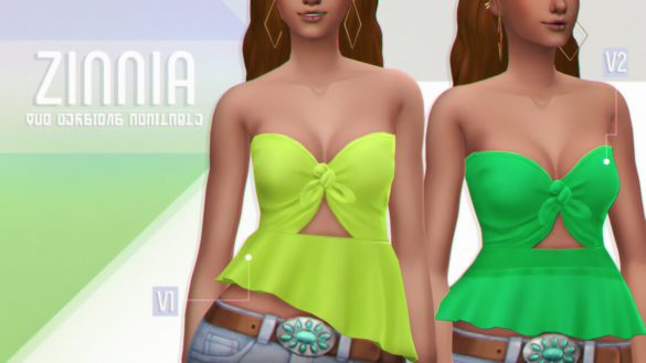 Sims 4 zinnia two tied tops