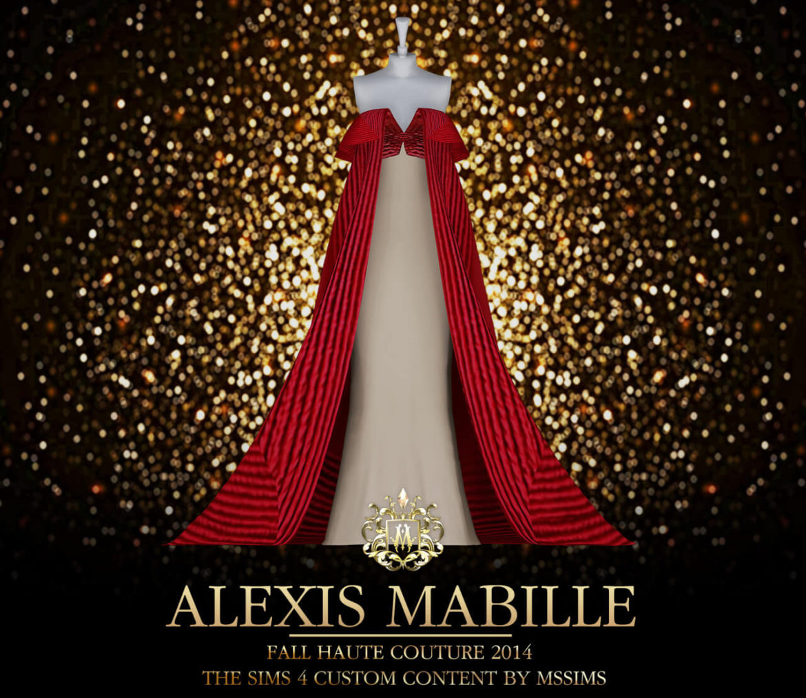 Sims 4 FALL HAUTE COUTURE 2014 GOWN at MSSIMS