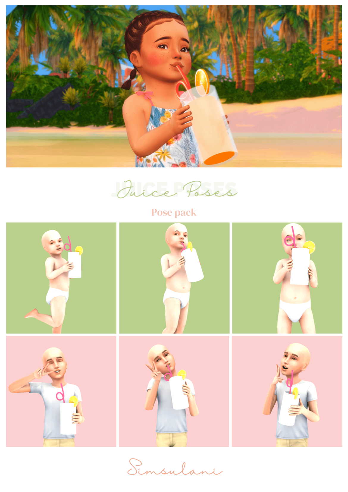The Sims 4 197 pose pack juice poses free