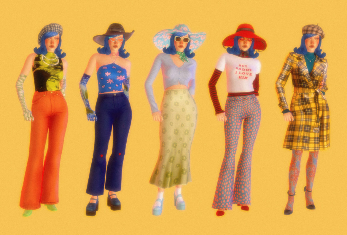 The Sims 4 a vintage y retro lookbook
