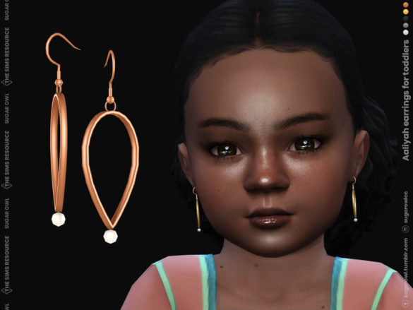 Aaliyah earrings for toddlers by sugar owl