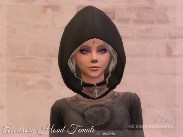 The Sims 4 Accessory Hood Female by Dissia at TSR