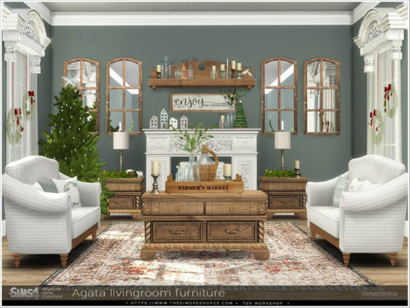 The Sims 4 Agata livingroom by Severinka_