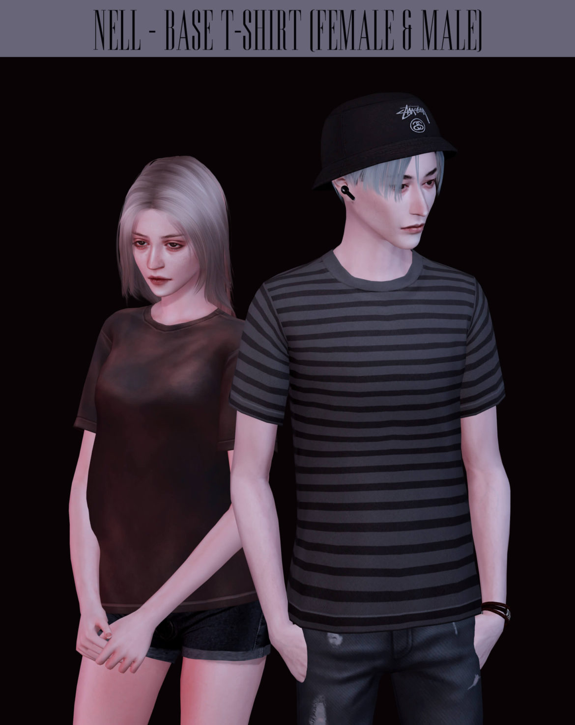The Sims 4 base t shirt female male