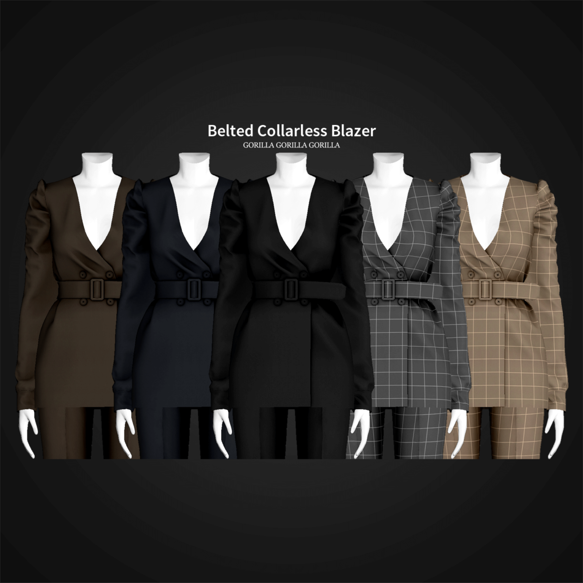 belted collarless blazer is released publicly top