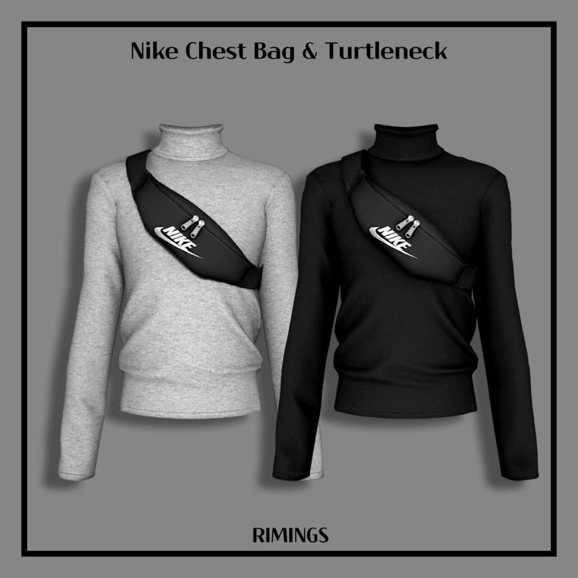 The Sims 4 Chest Bag & Turtleneck at RIMINGs