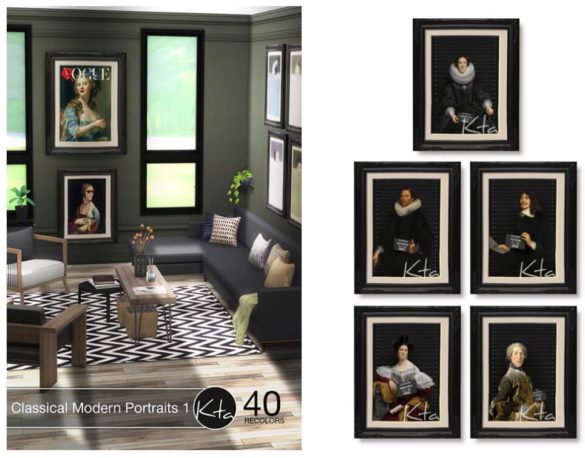 The Sims 4 Classical Modern Portraits 1 at Ktasims