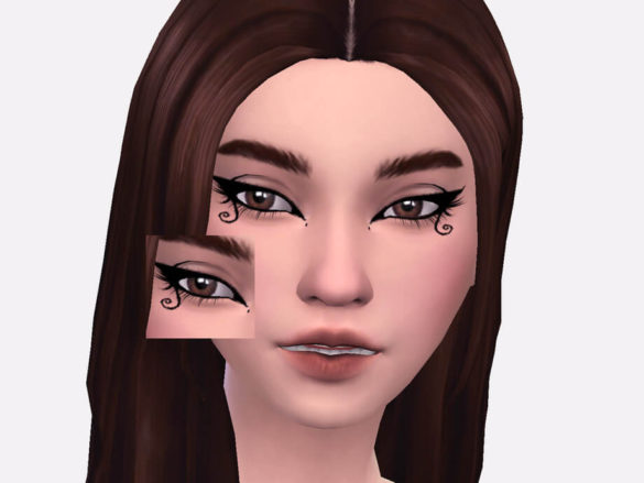 The Sims 4 Dark Fairy Eyeliner by Sagittariah