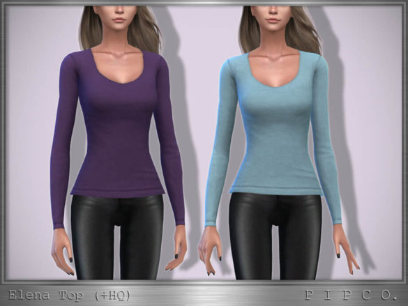 The Sims 4 Elena Top by Pipco