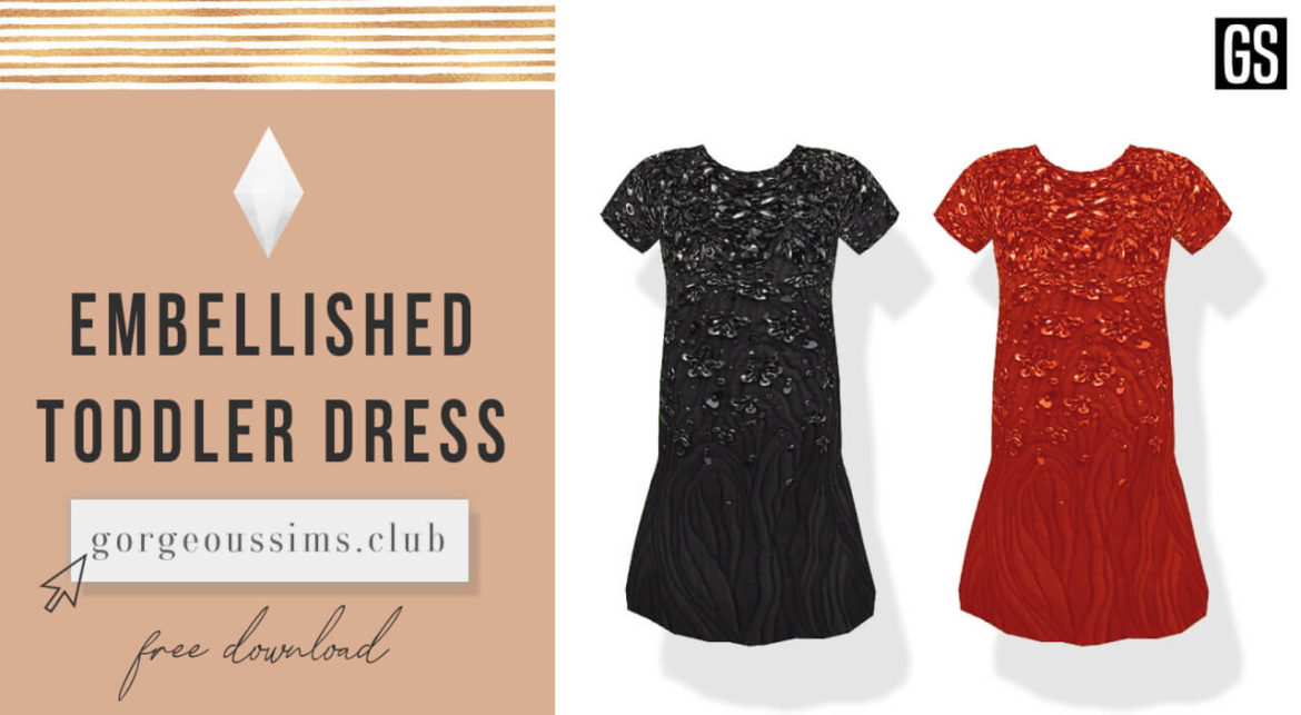 The Sims 4 Embellished Toddler Dress at Gorgeous Sims