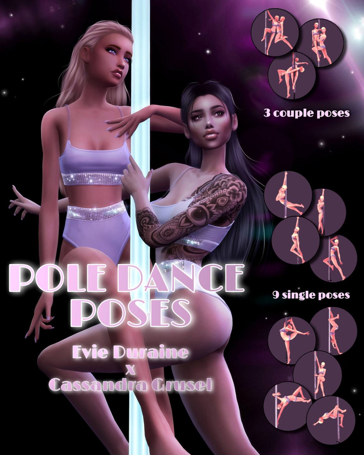 evieduraine cassandragrusel pole dance poses